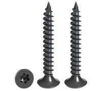Drenky Wood Screws Torx Black Pack of 50, M5 x 30 mm Screws Countersunk Head Stainless Steel A2 Full Thread Chipboard Screws Self-Tapping Screws Universal Screws Torx TX25