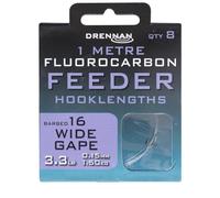 Drennan 1m Fluoro Feeder Wide Gape Rigs Barbed: 16