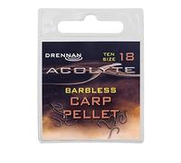 Drennan Carp Pellet Hooks Acolyte PTFE Coated Spade End Barbless - Size 12