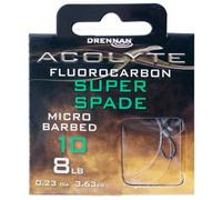 Drennan Acolyte Super Spade Hooks to Fluorocarbon Micro Barbed (Size 10)