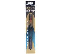Drennan AS3 Carp Pole Rigs | 3m 0.4g Size 14 Barbless Wide Gape Hook | Professional Hand-Tied Pole Fishing Rigs | Body Down Float Pattern Offering Superb Stability and Bite Indication | FRAC01