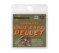 Drennan Barbless Wide Gape Pellet Hooks Size 14 Qty 10