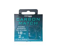 Drennan Carbon Match Hooks To Nylon - 20 to 2lb
