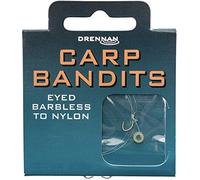 Drennan Carp Bandits Eyed Barbless Hooks to Nylon (10 to 7lb)