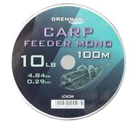 Drennan Carp Feeder Fast Sinking Mono Dark Brown Fishing Line 100m Spool (10lb)