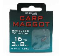 Drennan Carp Maggot Hooks – Barbless, Size 16, To 3lb 8oz – Qty 8
