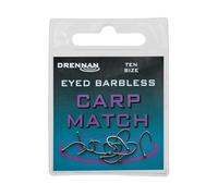 Drennan Carp Match Eyed Barbless Hooks Qty 10 (18)