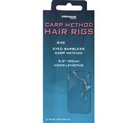 Drennan Carp Method Hair Rigs Size 16 Eyed Barbless 3" 6lb