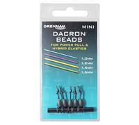 Drennan Dacron Beads Mini | Pole Fishing Elastic Connectors | Lightweight and Anti Tangle | Pushes Line Away from the Pole Tip | Fit Elastics 1.0mm to 1.6mm | Code TOAD01