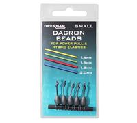 Drennan Dacron Beads Small | Pole Fishing Elastic Connectors | Lightweight and Anti Tangle | Pushes Line Away from the Pole Tip | Fit Elastics 1.4mm to 2.0mm | Code TOAD02