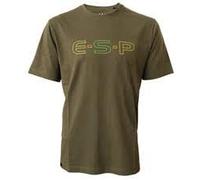 Drennan ESP Classic Logo T-Shirt Green Medium | Carp Fishing T-Shirt Constructed from Super Soft Material | 100% Cotton | Featuring the ESP Logo | Stylish with a Comfortable Fit | CLEA02