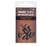 Drennan ESP Ronnie Clips And Tungsten Sleeve Camo Brown Qty 8 (Large)