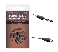 Drennan ESP Ronnie Clips And Tungsten Sleeve Camo Brown Qty 8 (Small)