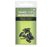 ESP Ronnie Clips And Tungsten Sleeve Weedy Green Qty 8 (Small)