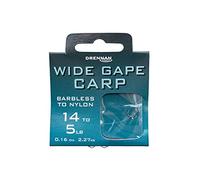 (Size 14 to 5lb) Drennan Wide Gape Carp Barbless Hooks to Nylon