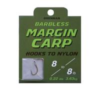 Drennan Margin Carp Barbless Hooks To Nylon 8 To 8lb Qty 8