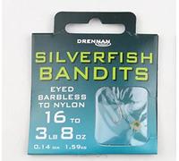 Drennan Silverfish Bandits Eyed Barbless 16 To 3lb 8oz Qty 8