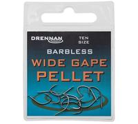 Drennan Wide Gape Pellet Hooks - Barbless Size 10