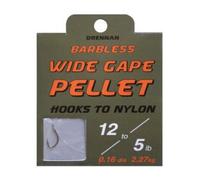 Drennan Wide Gape Pellet Hooks To Nylon 10 To 6lb Barbless Qty 8