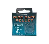 Drennan Wide Gape Pellet Hooks To Nylon 14 To 4lb Qty 8 Barbless