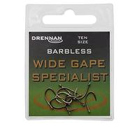 Drennan Wide Gape Specialist Barbless Hooks Size 10 Qty 10