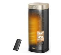 DREO 16 Inch Electric Heater, Energy Efficient Space Heaters for Bedroom with Thermostat, 70° Oscillating, Remote Control, 3-Mode, Tip-over & Overheat Protection, Silent Ceramic Fan Heater for Home