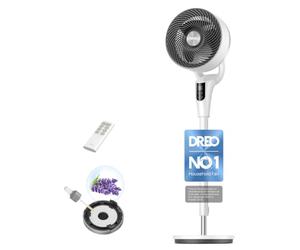 DREO 20 dB Silent Standing Fan for Bedroom, 42" Pedestal Fans with Remote, 90° Oscillating, 90° Manual Vertical Cooling Fan, 8 Speeds, Adjustable Height, 8H Timer, LED Display[Upgraded], White