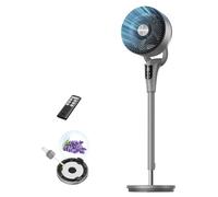 DREO 20dB Silent Standing Fan for Bedroom, 42" Pedestal Fans with Remote, 90° Oscillating, 90° Manual Vertical Cooling Fan, 8 Speeds, Adjustable Height, 8H Timer, LED Display, Child Lock, [Upgraded]