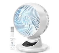 DREO 20dB Smart Desk Fan for Bedroom, 90°+90° Oscillating Cooling Air Circulator, Silent Powerful DC Motor with 85ft Airflow, 9 Speeds, 6 Modes, 1-12H Timer, App & Voice Control, Home & Office