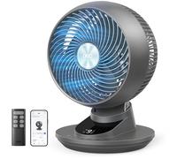 DREO 20dB Smart Desk Fan for Bedroom, 90°+90° Oscillation, Silent cooling Air Circulator, Powerful DC Motor with 85ft Airflow, 9 Speeds, 6 Modes, 1-12H Timer, App & Voice Control, Home & Office