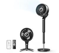 DREO 20dB Smart Standing Fan for Bedroom, 150°+120° Oscillating Pedestal Fans with 12 Speeds, 120ft Strong Airflow Fan, DC Motor Silent Floor Fans, 6 Modes, WiFi/Alexa/Remote Control