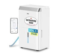 Dreo 20L/day Smart Dehumidifier Low Energy, 35dB Quiet, Laundry Dry, Whole House, Humidity Sensor & Display, Large Room Auto, 3 Speed, Humidity Control, Good Housekeeping Institute Approved 2026