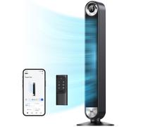 Dreo 25dB Smart Silent Tower Fan - 28 ft/s Velocity, 9 Speeds, 4 Modes, 90 Oscillating Bladeless DC, WiFi/Alexa/Remote, 12H Timer