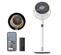 Dreo 40 Inch Smart Standing Fan, 20dB Silent Pedestal fans for Bedroom, 120°+120° Oscillating Quiet Cooling Fan, Wi-Fi/Voice Control, DC Motor, 9 Speeds, 6 Modes, 12H Timer, 90 ft Circulator,White