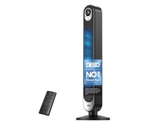 DREO 42 Inch Tower Fan, DC Motor Energy Saving Standing Fans for Bedroom, 8.5m/s High-Velocity Cooling Fans, 9 Speeds, Sleep/Auto/Natural/Normal Modes, 20dB Silent Fan, 90° Oscillating, 12H Timer