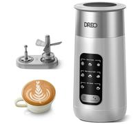 DREO 8-in-1 Automatic Electric Milk Frother, 45dB Silent Coffee Maker | Hot Chocolate/Cappuccino, Stainless Steel Foam Frother for Latte Art-Level Microfoam, matcha powder mixer, LED, Home & Office
