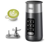 DREO 8-in-1 Automatic Electric Milk Frother, 45dB Silent Hot Chocolate/Coffee/Cappuccino Maker, Stainless Steel Foam Frother for Latte Art-Level Microfoam, Matcha Powder Mixer, LED, Home & Office