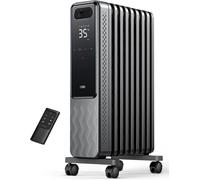 Dreo 9 Fins Oil Filled Radiator, 2000W Silent Electric Heaters for Home, Free Standing, Overheat & Tip-Over Protection, Digital Thermostat, Child Lock, 24H Timer, Quiet