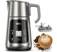 DREO All in 1 Milk Frother, Electric Milk & Hot Chocolate Maker, Quiet Frother for Latte Art Microfoam and Cappuccino, 30+ Drink Options, Easy to Clean, Dishwasher Safe, LED Display