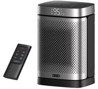 DREO Atom 416 Smart Fan Heater - Silver & Black, Black,Silver/Grey