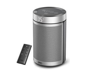Dreo Electric Heater, 1500W Energy Efficient Space Silent Room Heater, Portable Ceramic Fan Heaters, Thermostat 3 Modes 12H Timer, Overheat & Tip Over Protection, for Bedroom, Atom 316, Silver
