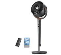 Dreo Fan for Bedroom, 120° Oscillating Standing Pedestal Fan, DC Motor, 80ft Air Circulator for Whole Room, 8 Speeds, 3 modes, 120° Manual Vertical Tilt, Quiet, 23dB, 35-40" Adjustable Height, Timer