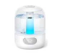 Dreo Humidifier for Bedroom with Sensor, 26dB Quiet Cool Mist Ultrasonic Humidifiers for Home, 360° Nozzle, 30H Runtime, Ambient Light Indicator, Essential Oil Diffuser, Room, Plants, Nursery, White