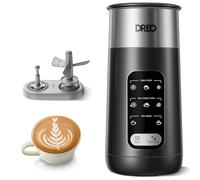 Dreo Milk Frother, 8-in-1 Electric Frother for Latte Art Coffee, 9oz/270ml Warm and Cold Foam Automatic Frothers for Dairy and Non-Dairy Milk, LED, Easy to Clean, BaristaMaker Air