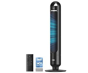 DREO Quiet Tower Fan for Bedroom& Home, 25ft/s Powerful Airflow, 29ft Coverage, 1-8H Timer, 4 Speeds, 3 Modes, 28dB Bladeless Fan with Remote Control, 90° Oscillating Cooling Fan, LED Display