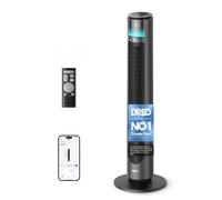 DREO Smart 10m/s Outdoor Tower Fan, 20dB Quiet DC Motor for Bedroom, 12 Speeds 4 Modes Standing Fan, 150° Customizable Oscillating, Weather Resistant, Misting Fan 711AS