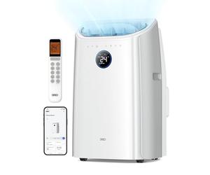 Dreo Smart 3-in-1 Portable Air Conditioner, 12000 BTU Drainage-Free Cooling AC Unit, Silent Mobile Air Conditioner for Bedroom, APP/Voice/Remote Control, 24h Timer with Fan & Dehumidifier, AC516S