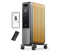 Dreo Smart 9 Fins Oil Filled Radiator, 2000W Silent Electric Heaters for Home, 4 Modes, Remote Control, Free Standing, Overheat & Tip-Over Protection, Digital Thermostat, Child Lock, 24H Timer, Quiet