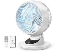 DREO Smart Fan for Bedroom, Powerful 29 ft/s Airflow Desk Fans in 20dB Quiet, 90°+90° Oscillation, App/Voice Control, 9 Speeds & 8/12H Timer for Home Office Dorm