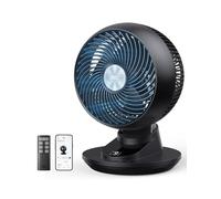 DREO Smart Fan for Bedroom, Powerful 29 ft/s Airflow Desk Fans in 20dB Quiet, 90°+90° Oscillation, App/Voice Control, 9 Speeds & 8/12H Timer for Home Office Dorm